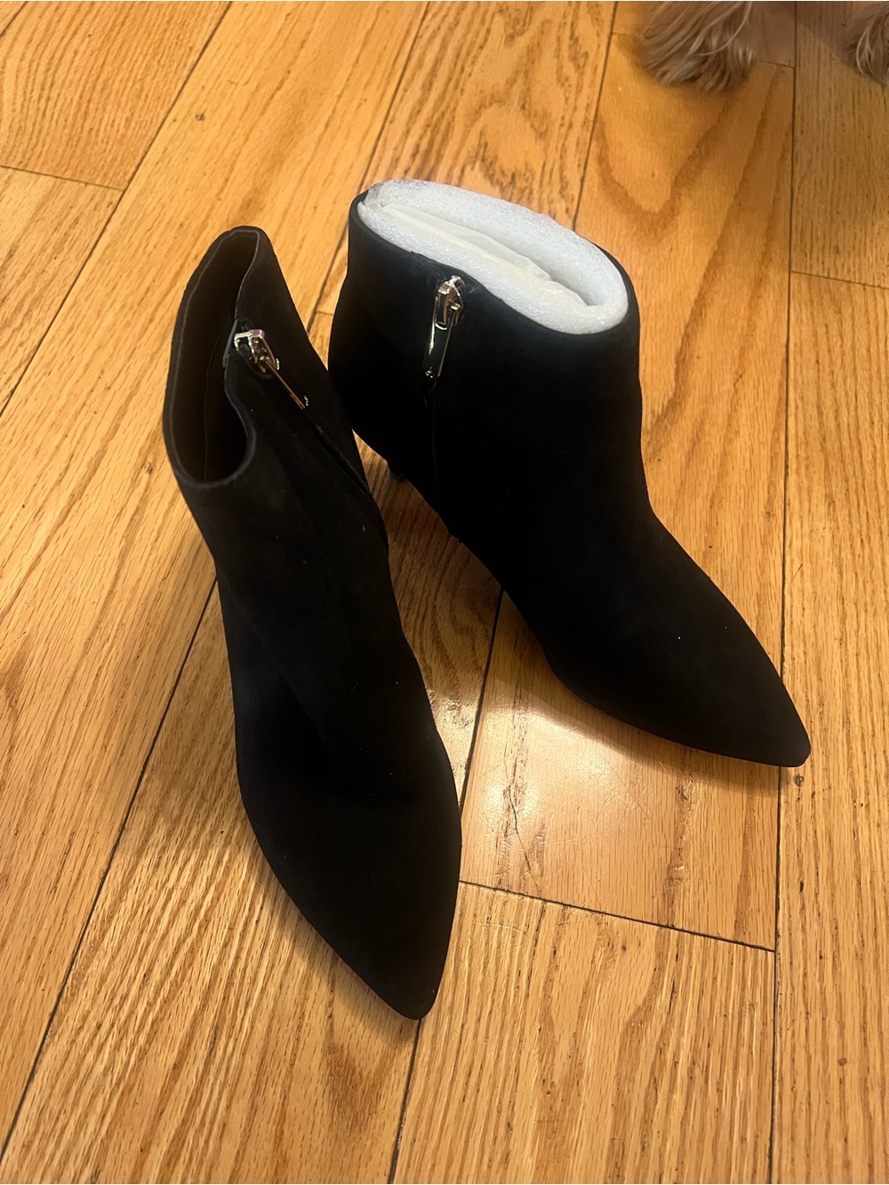 New Black Pointed Toe Sam Edelman Ankle suede Boots - Women